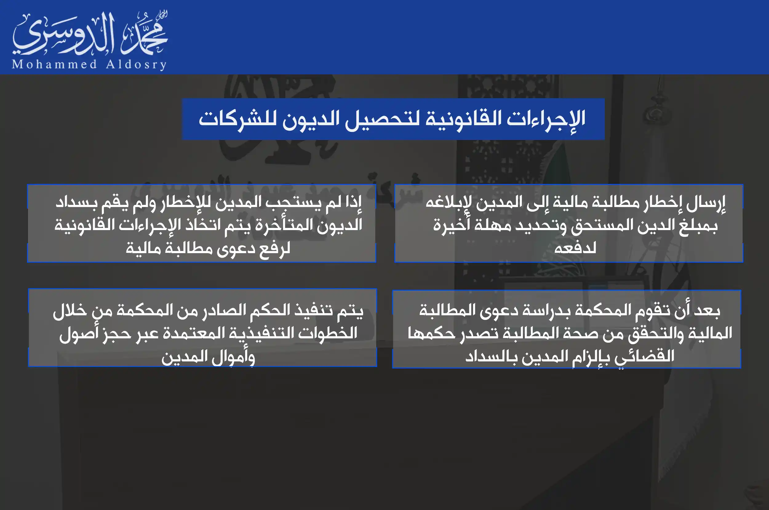 الإجراءات القانونية لتحصيل الديون للشركات