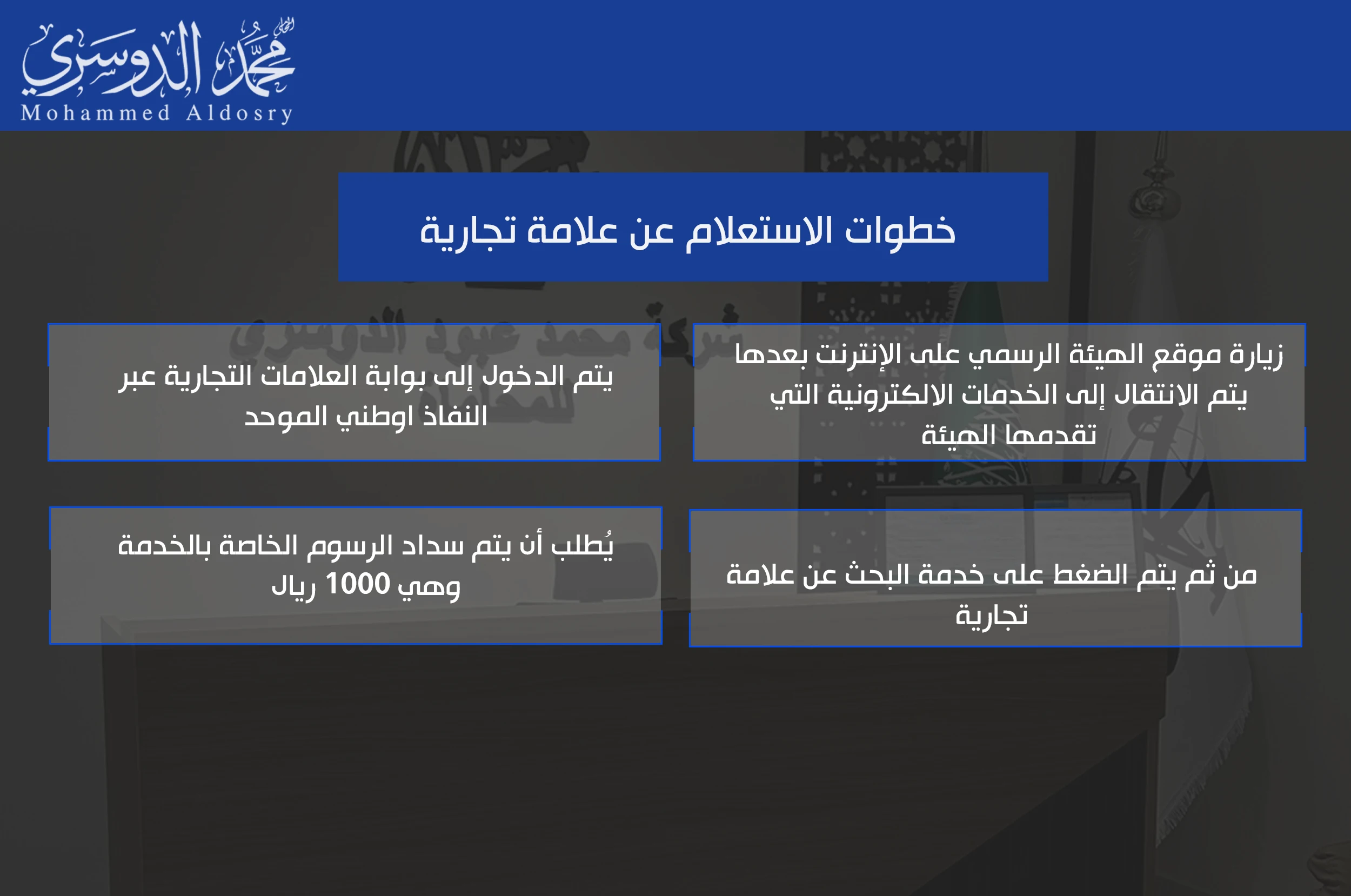 خطوات الاستعلام عن علامة تجارية