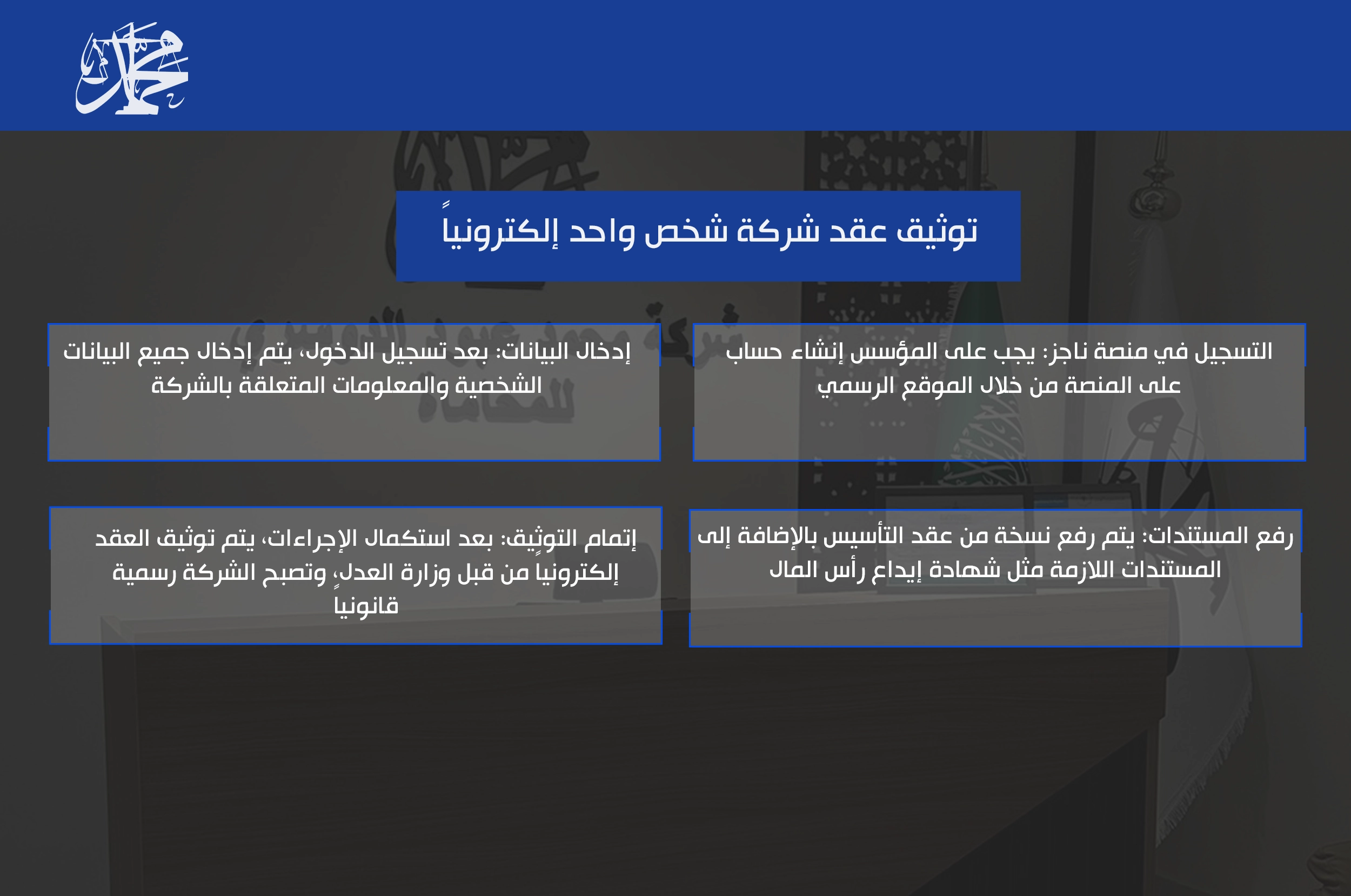 توثيق عقد شركة شخص واحد إلكترونياً