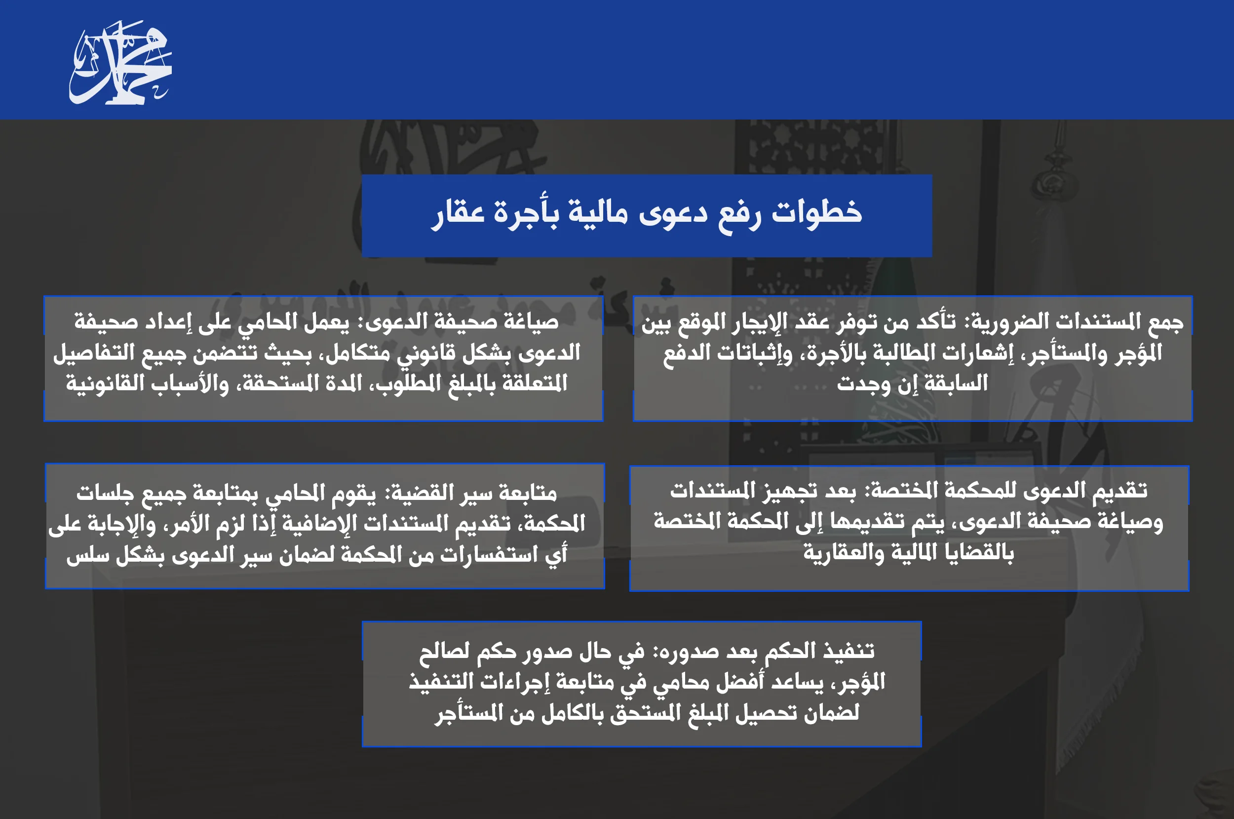 خطوات رفع دعوى مالية بأجرة عقار
