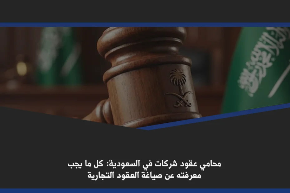 محامي عقود شركات في السعودية خلال مراجعة بنود اتفاق تجاري وصياغة الالتزامات بين الأطراف